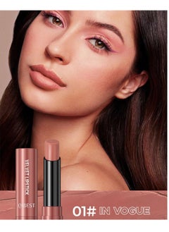QiBest Nude Matte Lipstick Set For Women, 5Pcs Long Lasting Pink Red Lipstick For Women Makeup Gift Set, Natural Nude Moisturizing Hydrating, High Pigmented Not Fade Smooth Velvet Texture Lip Stick  - Image 2