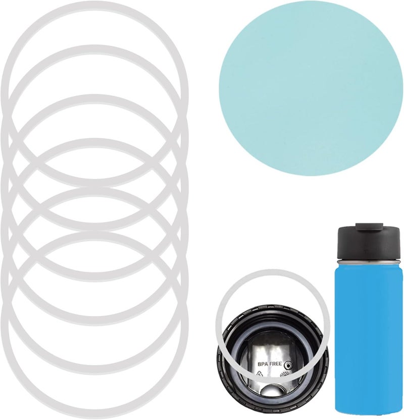 Greant 6 PCS O Ring for HydroFlask Wide Mouth Lid, 2'' to 2.3'' Rubber Seal for Hydro Flask Lid, fit Hydroflask Gasket Replacement, 3 Sizes for Different Lids - Image 1
