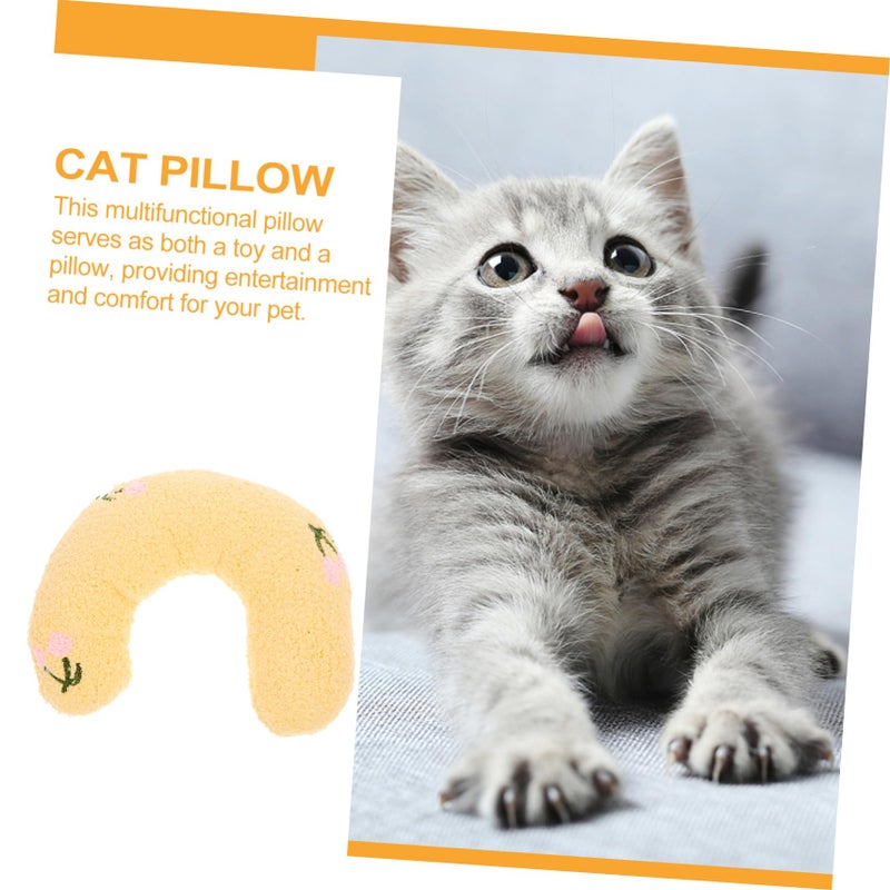 U Shaped Cat Pillow Soft Pet Cushion Neck Support Portable for Travel Home Use - Image 3