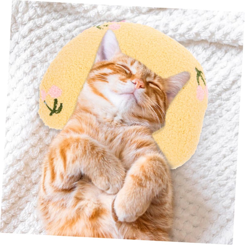 U Shaped Cat Pillow Soft Pet Cushion Neck Support Portable for Travel Home Use - Image 4