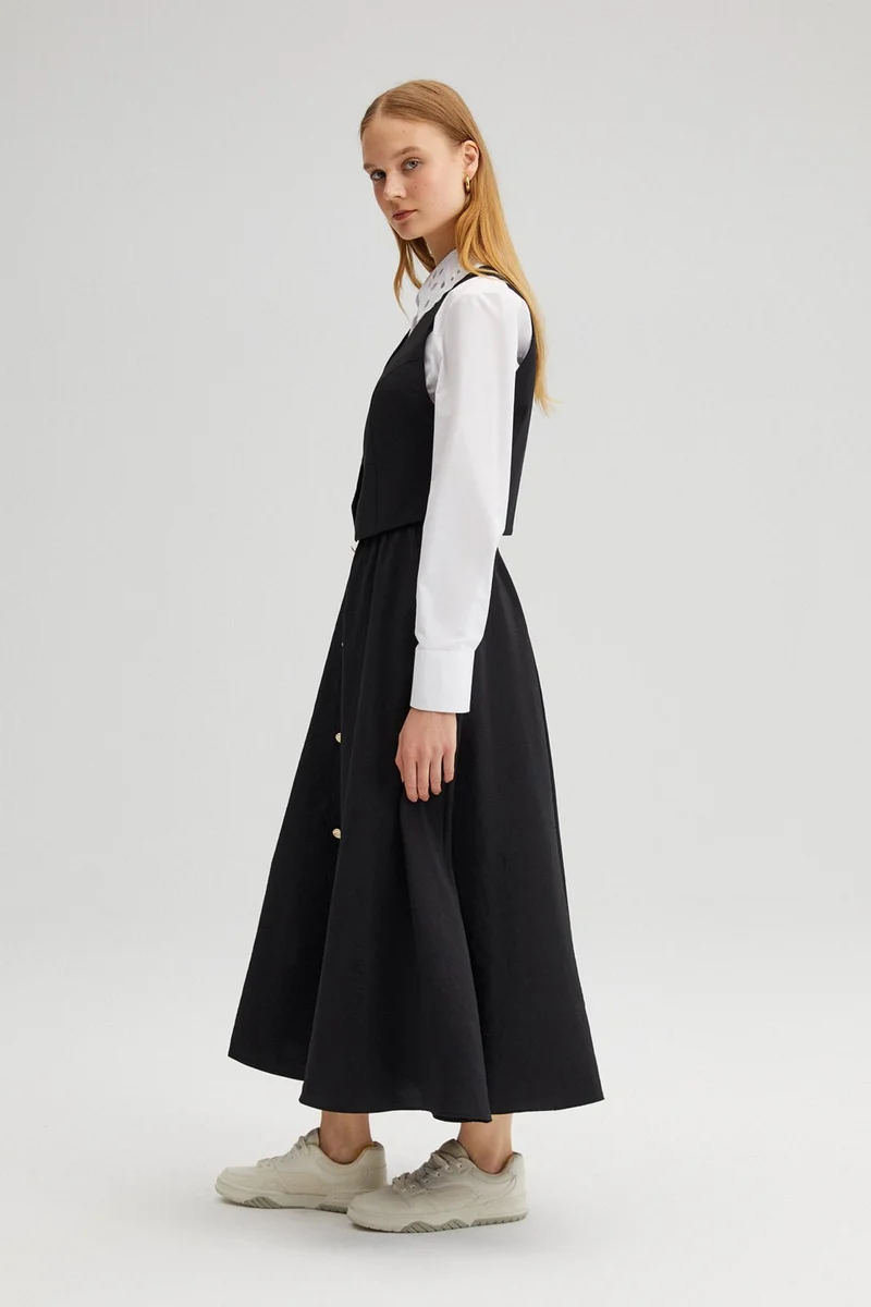 توتشي Touche Vest Skirt Cupra Set