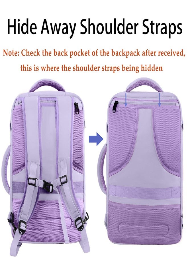 MATEIN Carry on Backpack for Women, 40L Heavy Duty Travel Backpack Airplane Approved, Expandable Simple Fashion Daypack, Frequent Traveler Gifts, Light Purple - Image 5