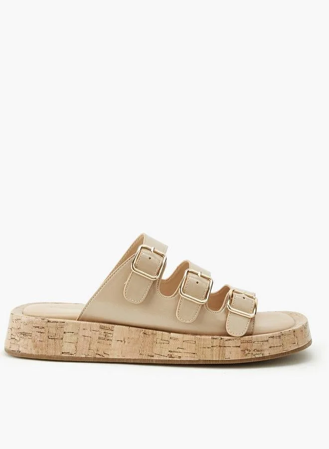 شور ستيب Women Triple Buckle Sandals
