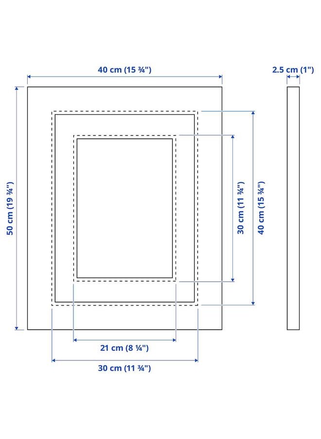 Frame, white stained pine effect, 30x40 cm - pzsku/Z248ABDF7FD6BE3FD50FDZ/45/_/1740222036/66d86c06-4c6d-4c41-a891-6fd80371a8c5