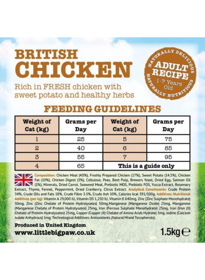 Little Big Paw Little BigPaw British Chicken Adult Dry Cat Food 1.5 KG - Image 5