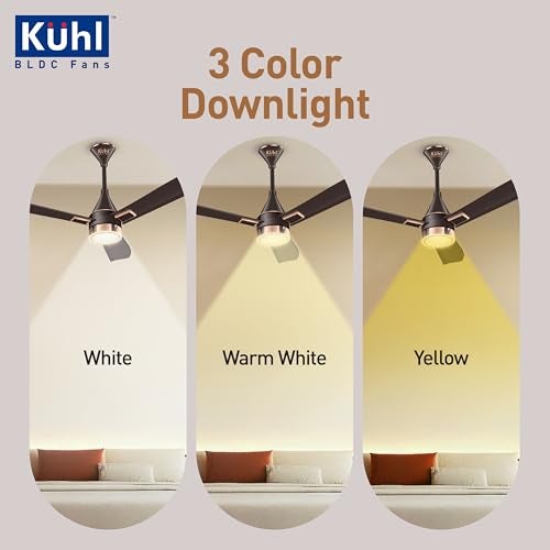 KUHL Arctis A9 1200 mm BLDC 65% Power Saving BLDC Ceiling Fan With Remote | BEE 5 Star Rated | ISI Marked | High Air Flow & Down Light | 5 Year Brand Warranty on Motor |Espresso - Image 3