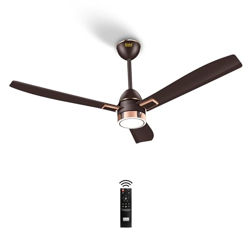 KUHL Arctis A9 1200 mm BLDC 65% Power Saving BLDC Ceiling Fan With Remote | BEE 5 Star Rated | ISI Marked | High Air Flow & Down Light | 5 Year Brand Warranty on Motor |Espresso - Image 1