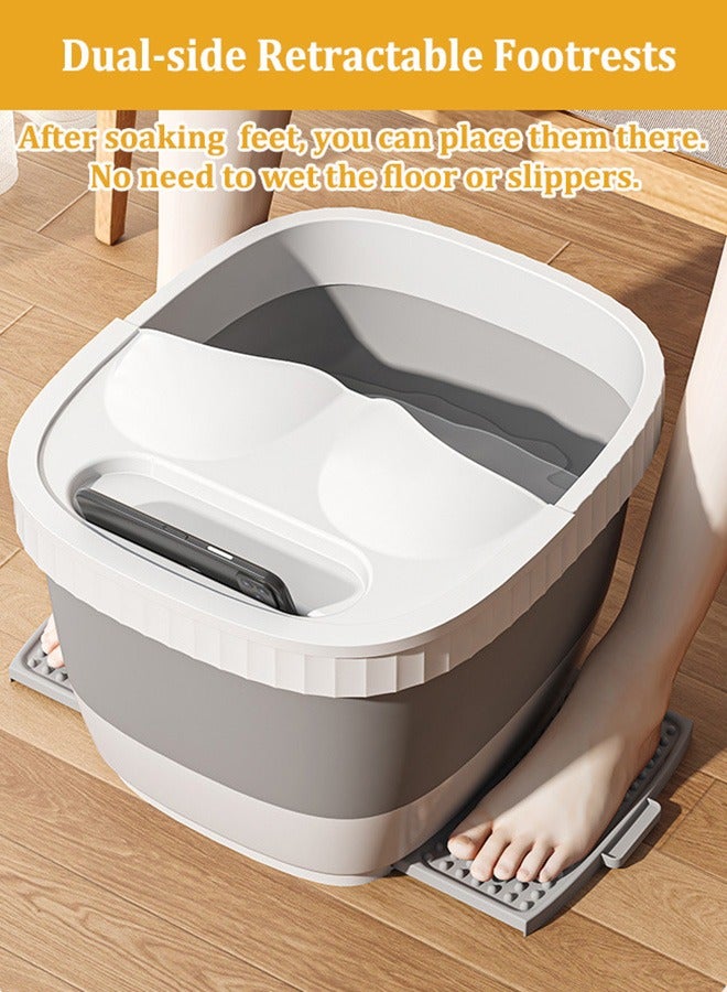 Foldable Foot Tub with Foot-rest Footbath Basin Feet Soaking Bucket Foot SPA Massage Basin With Pedal and Cover For Pedicure Massage - Image 3
