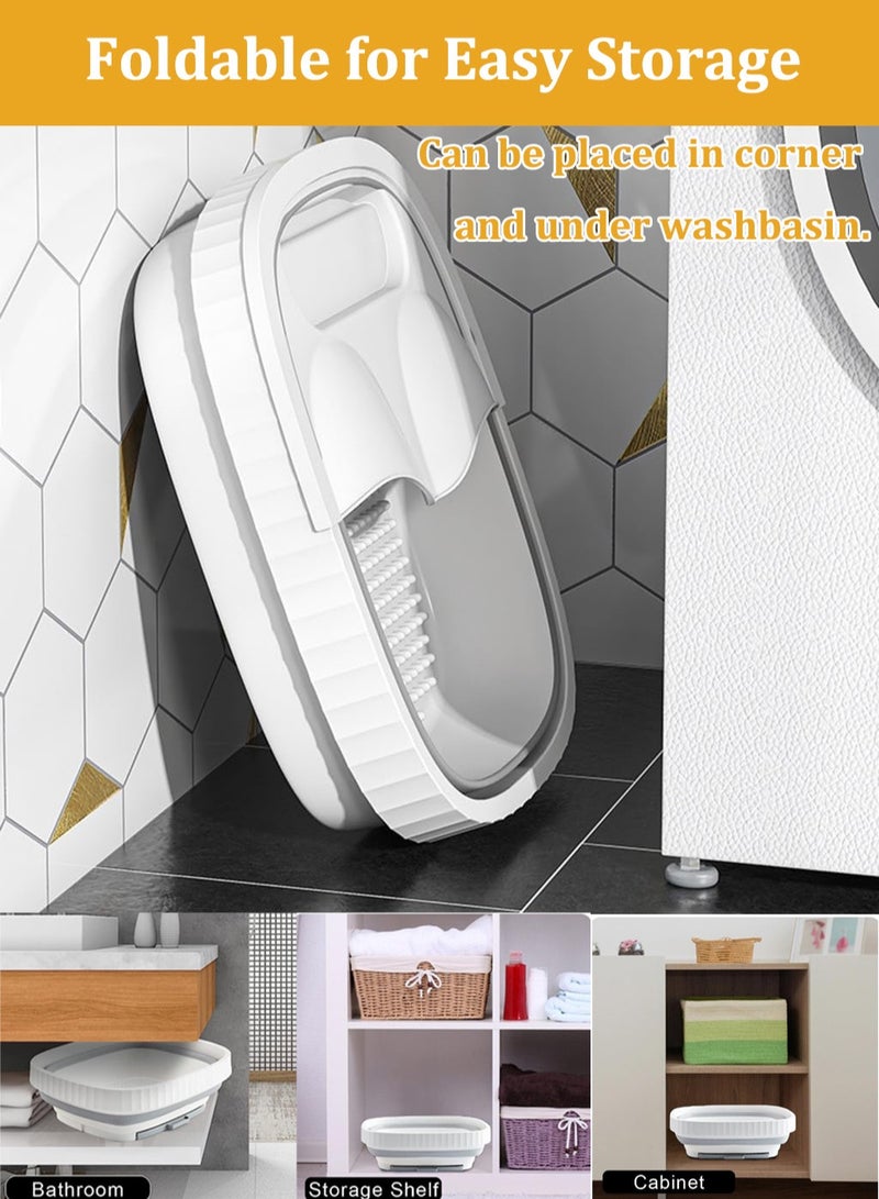 Foldable Foot Tub with Foot-rest Footbath Basin Feet Soaking Bucket Foot SPA Massage Basin With Pedal and Cover For Pedicure Massage - Image 5