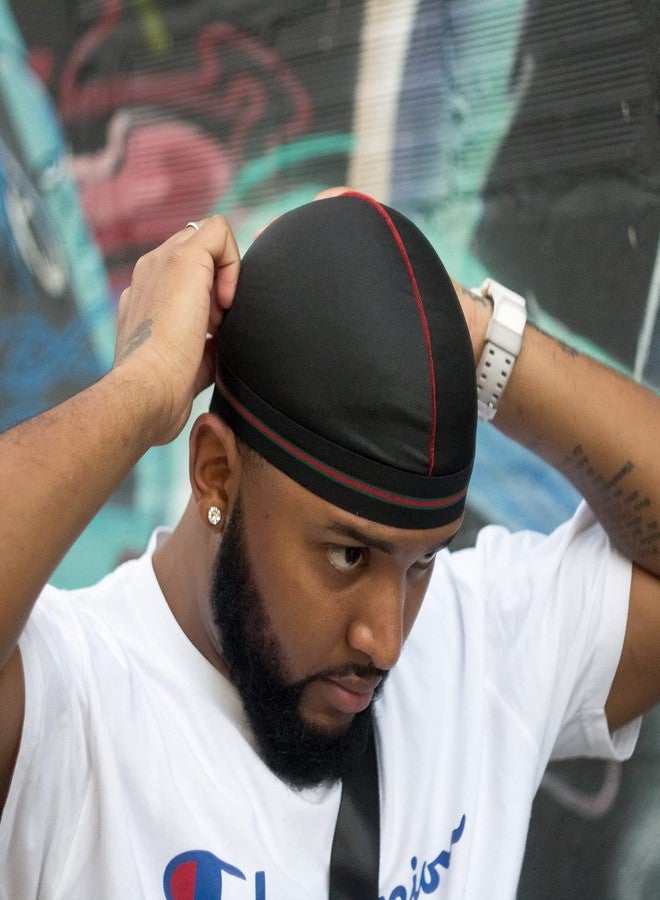 فورس ويف قبعة فورس ويف لتصفيف الشعر بزاوية 360 درجة، قبعة ضغط قابلة للتهوية للرجال، واقي مرن للشعر أثناء النوم والاستخدام اليومي (عبوة من قطعتين) - Image 5