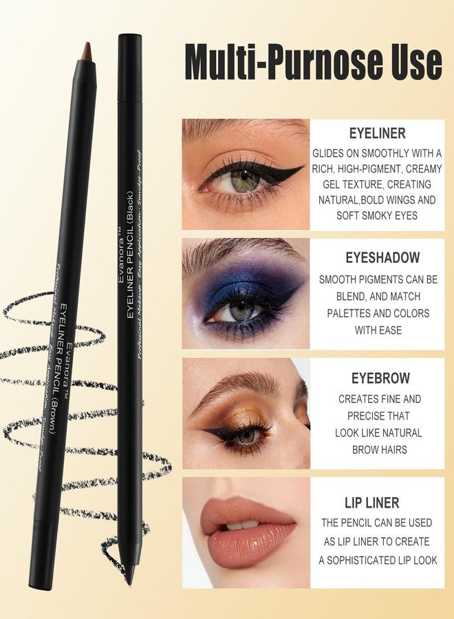 Evanora 8Pcs Colored Eyeliner Eye Liner Pencils Makeup Set for Women, Gel Eye Line Pencils Set for Women Eye Makeup Eyes Liner Pen with Sharpener, Smooth Use Long-Lasting & Waterproof Eye Liner Pen Kit - Image 4