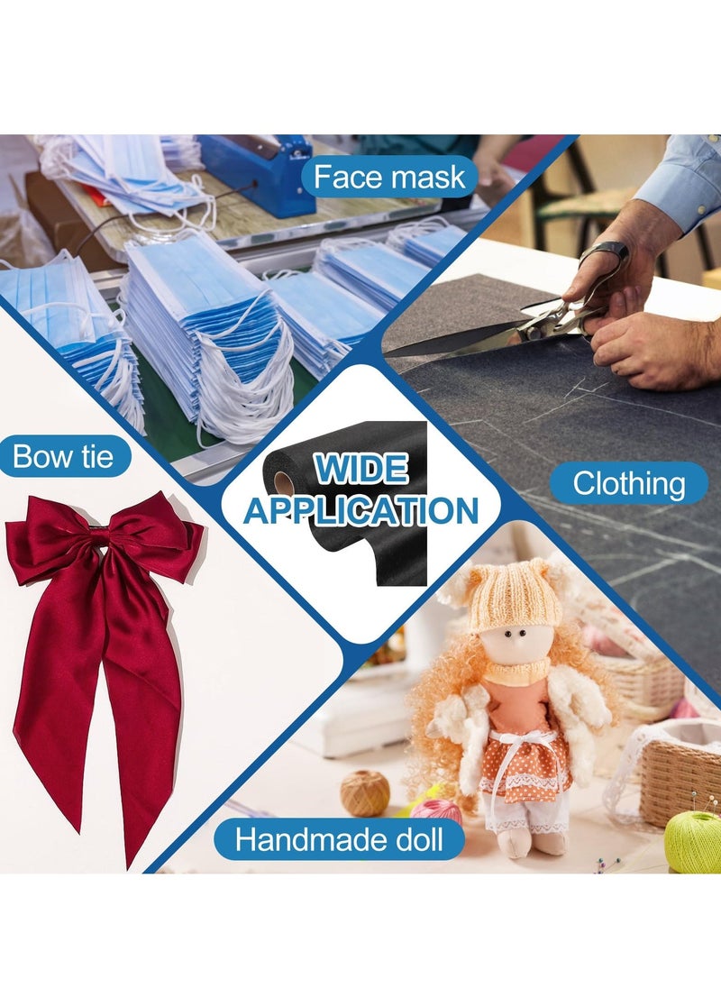 Lightweight Non-Woven Fusible Interfacing for Sewing - 11.8" x 19.7 Yards Black Fusible Fleece for Apparel, Crafts, Bags, and Home Decor. Perfect for All Your Sewing Projects! - Image 5