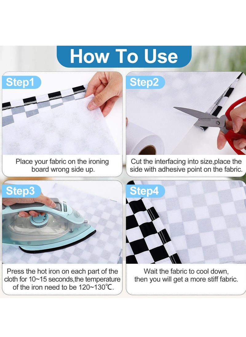 Lightweight Non-Woven Fusible Interfacing for Sewing - 11.8" x 19.7 Yards Black Fusible Fleece for Apparel, Crafts, Bags, and Home Decor. Perfect for All Your Sewing Projects! - Image 3