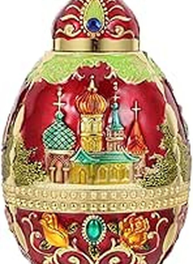 Retractable Lid Automatic Toothpick Dispenser Hand Press Gold Red Castle Design - Image 1
