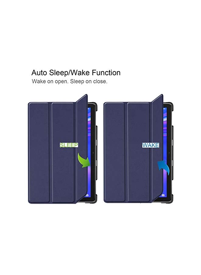 erorex حافظة متوافقة مع هواوي ميدياباد M6 10.8 قابلة للثني ثلاثي وخفيفة الوزن ومريحة مع قاعدة مغناطيسية وغطاء للحماية مع ميزة الاستيقاظ التلقائي والنوم تناسب هواوي M6 بحجم 10.8 بوصة باللون الأزرق navy - Image 4