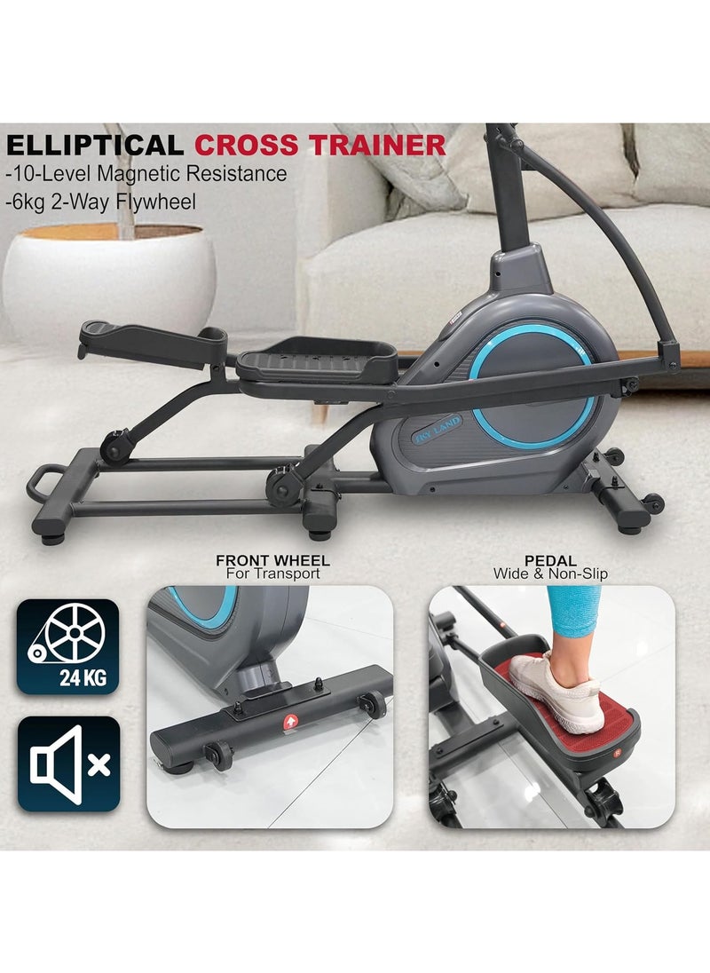 Sky Land Elliptical Cross Trainer | 10-Level Magnetic Resistance | 6kg Flywheel | Smart FS App & Digital Console | 17'' Stride | 110kg Weight Capacity | Home Gym Exercise Machine EM-1569  - Image 3
