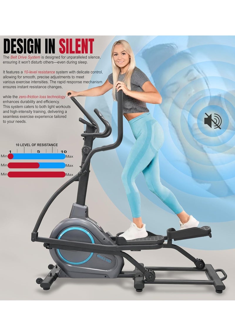 Sky Land Elliptical Cross Trainer | 10-Level Magnetic Resistance | 6kg Flywheel | Smart FS App & Digital Console | 17'' Stride | 110kg Weight Capacity | Home Gym Exercise Machine EM-1569  - Image 4