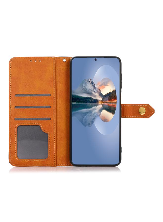 اس-توب جراب لهاتف OnePlus Nord CE 2 Lite 5G من KHAZNEH، جراب هاتف من جلد البقر ثنائي اللون - Image 4