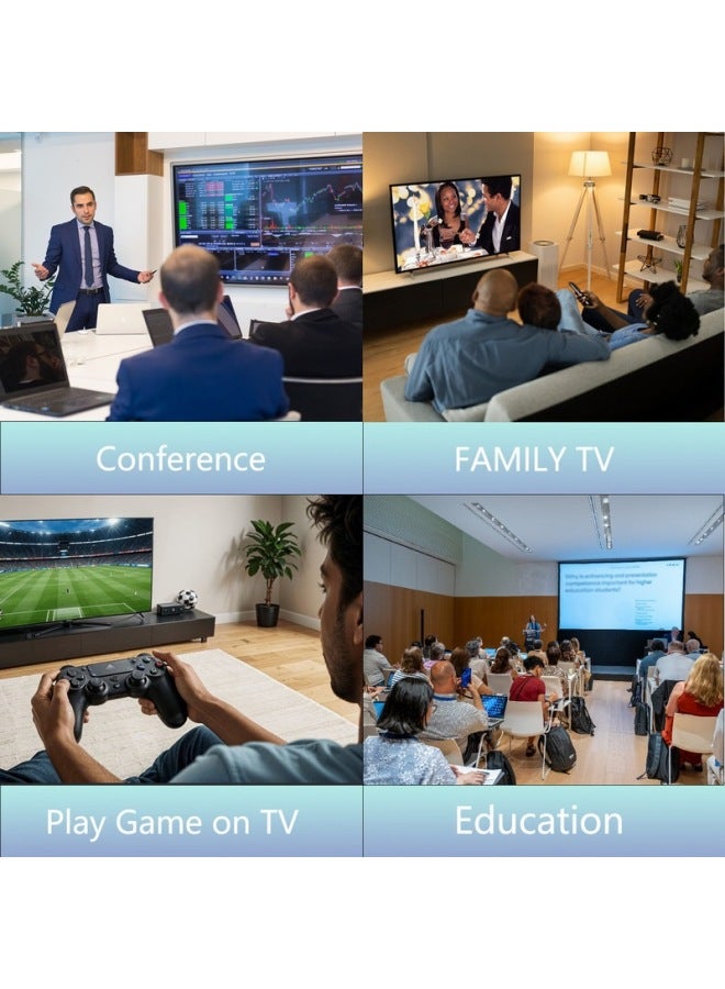 خط شاشة Lightning إلى HDMI HD IOS إلى شاشة تلفزيون كبيرة بدون قابس إمداد الطاقة وتشغيل الخط - اللون: أبيض - طول الخط: 1 متر - Image 2
