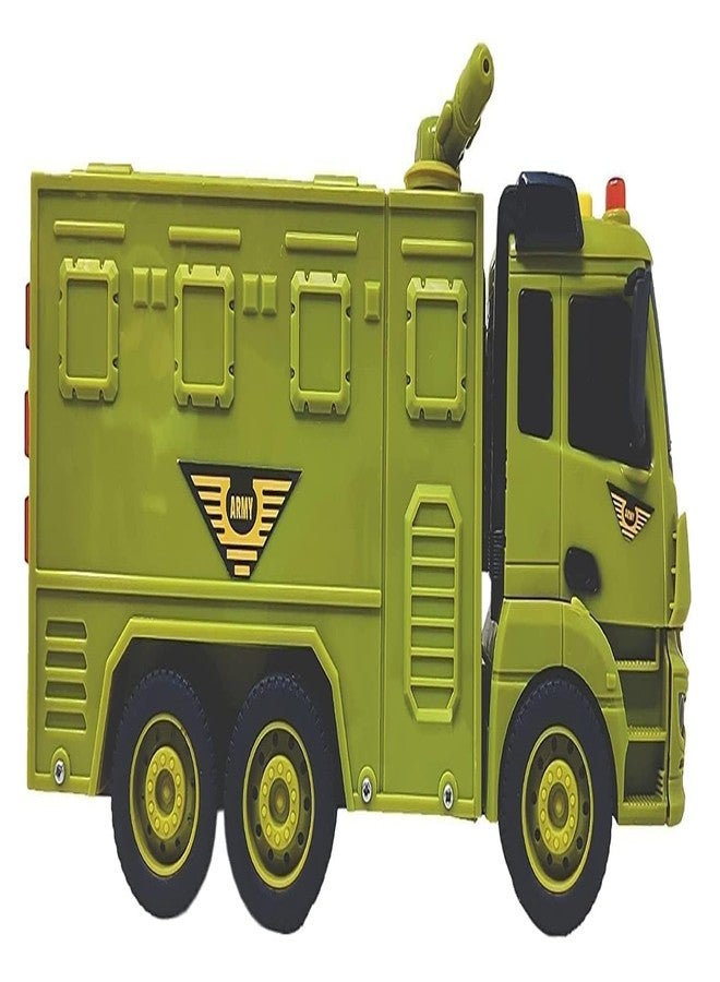 Ixora Rescue Squad Guns and Bombs Pull Back Vehicles Friction Powered Engineering Construction Military Trucks Toy for 3+ Years Old Kids Boys Girls (Multicolor) - Image 3