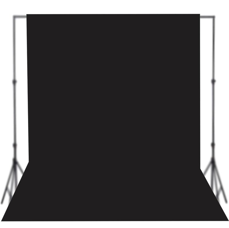 HomeArt 8x20 Ft. Wrinkle-Free Black Background Screen Backdrop Curtain for Product Photography, Photoshoot, Video Production, YouTube Live Streaming, Zoom Meetings, VFX Editing, Instagram Reels - Image 1