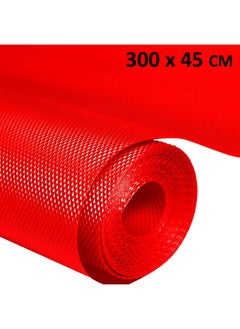 Kuber Industries Kuber Industries Multipurpose Textured Super Strong Anti-Slip Mat Liner 3 Meter Roll (Red) - CTKTC40236  - Image 2