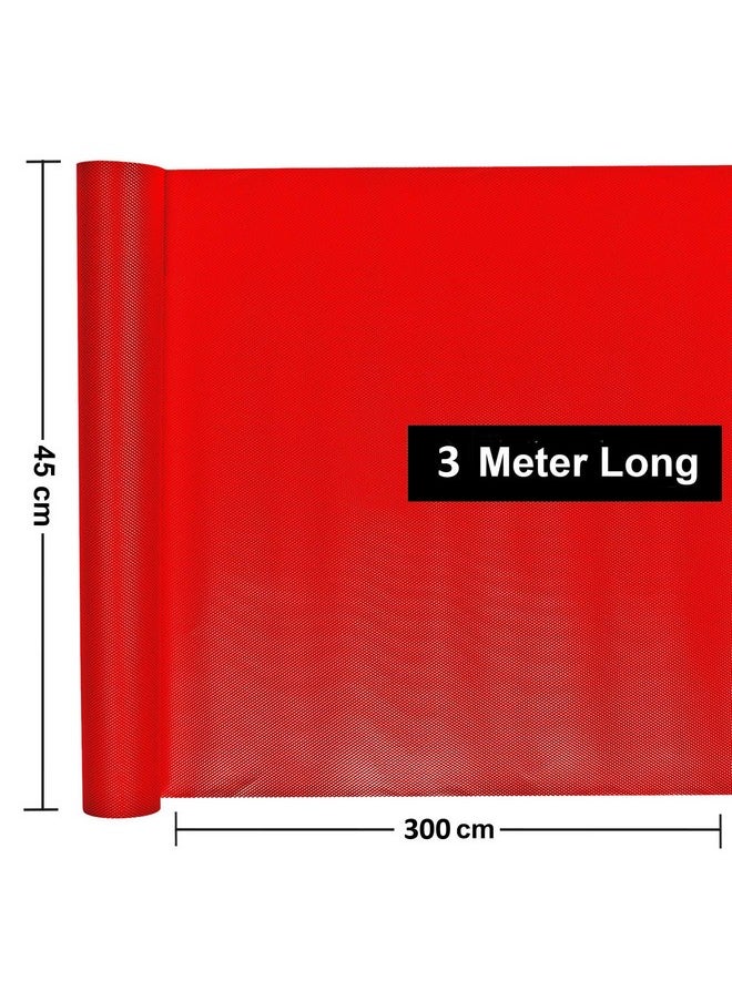 Kuber Industries - Kuber Industries Multipurpose Textured Super Strong Anti-Slip Mat Liner 3 Meter Roll (Red) - CTKTC40236 - Image 1