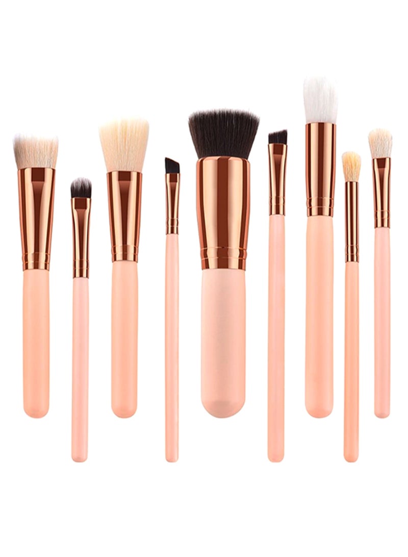 9-Piece Professional Makeup Brush Set Multicolour - Image 1