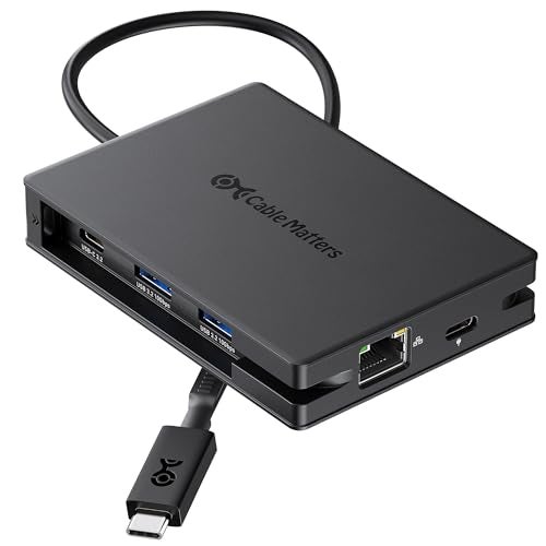Cable Matters 8-in-1 USB C Hub Multiport Adapter with Dual 4K@60Hz HDMI, 140W PD Charging, Gigabit Ethernet, 10Gbps Data Transfer: 2X USB-C & 1x USBA 3.2 Ports (Support ONE External Display on MacOS) - Image 1