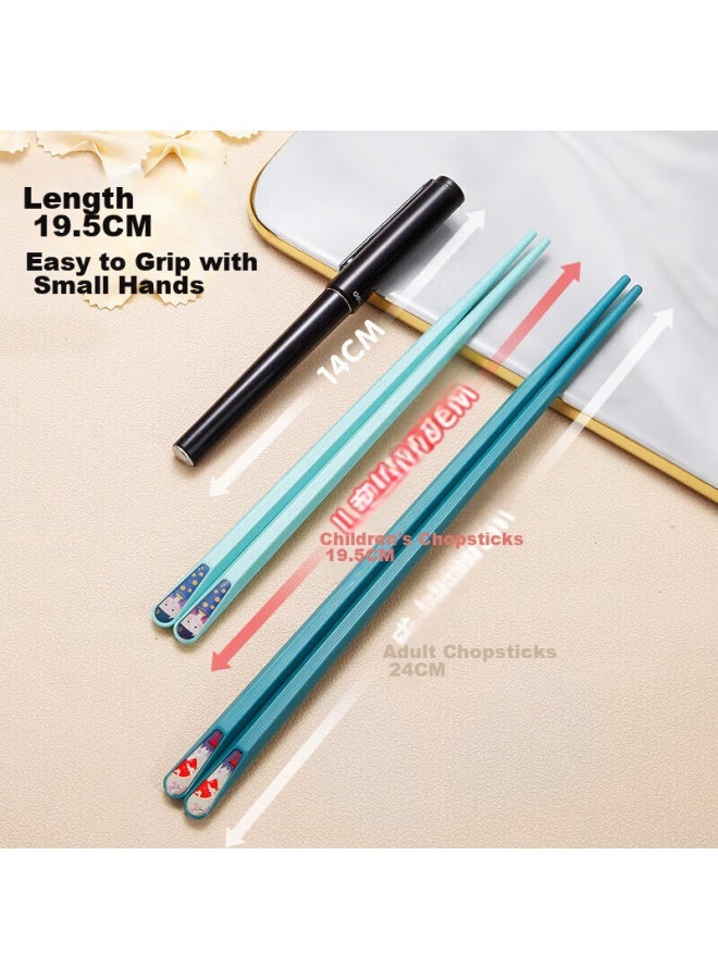 MAX COOK Meichun (maxcook) Chopsticks, Alloy Chopsticks, Children's Non-slip Chopsticks For Home Use, Divided Dining Chopsticks, Tableware Set, 2 Pairs Mixed Colors Mck7421  - Image 4
