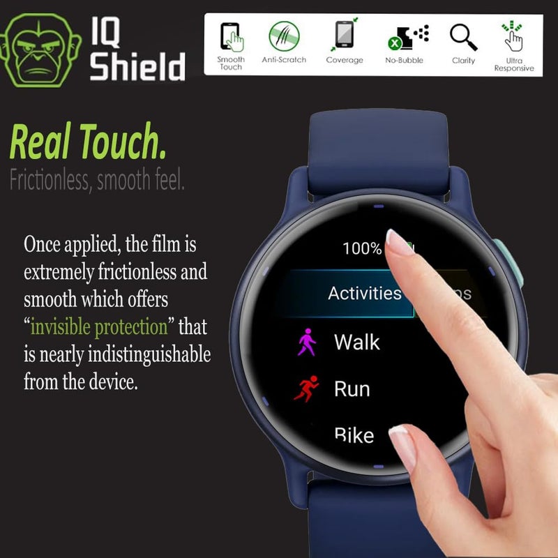IQShield 6 Pack for Garmin Vivoactive 6/Vivoactive 5 Screen Protector: Clear TPU Film, Bubble-Free Installation, Scratch-Resistant, Case Friendly, Self-Healing, HD Clarity for Ultimate Protection - Image 4