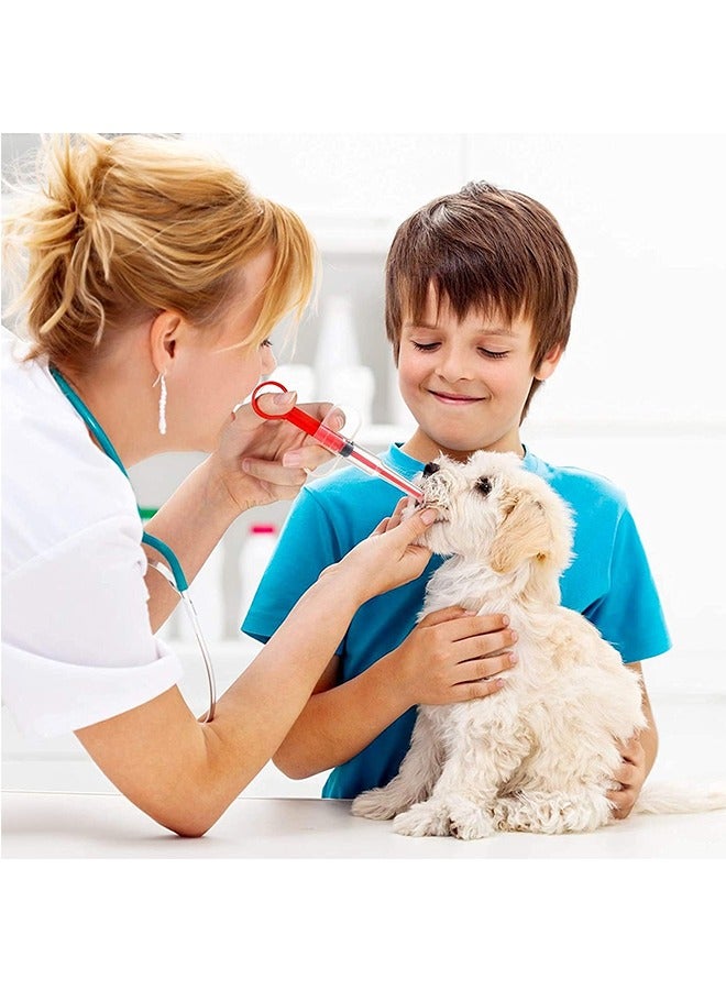 2PCS Pet Medicine Feeder, Reusable Cat Dog Pill Shooter Durable Pet Pill Feeding Dispenser for Solid Capsule Particles or Liquid, Silicone Syringe Pet Feeding Tool for Small Animals Birds Cats (Blue) - Image 2