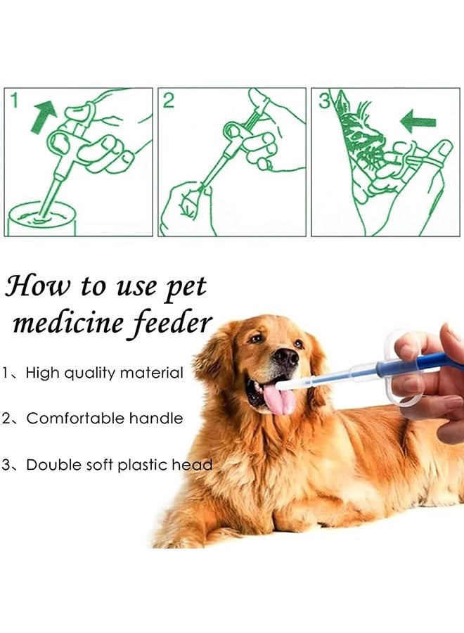 2PCS Pet Medicine Feeder, Reusable Cat Dog Pill Shooter Durable Pet Pill Feeding Dispenser for Solid Capsule Particles or Liquid, Silicone Syringe Pet Feeding Tool for Small Animals Birds Cats (Blue) - Image 4