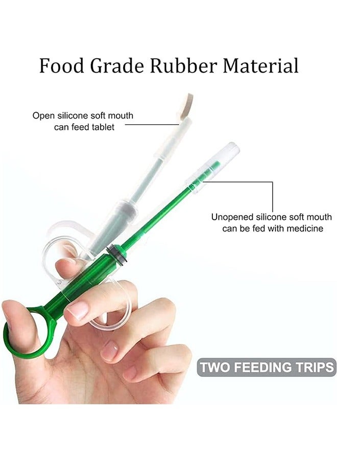 2PCS Pet Medicine Feeder, Reusable Cat Dog Pill Shooter Durable Pet Pill Feeding Dispenser for Solid Capsule Particles or Liquid, Silicone Syringe Pet Feeding Tool for Small Animals Birds Cats (Blue) - Image 5
