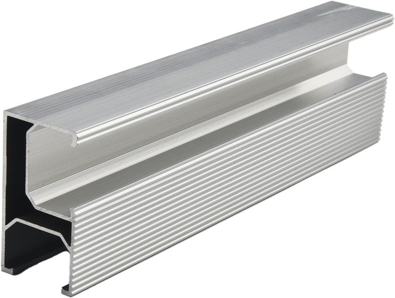 Aluminum Alloy Solar Panel Mounting Rail 20cm, Bracket for PV Module Installation, Lightweight Track System for Home Roof Ground Array (Silver)(1pc) - Image 1
