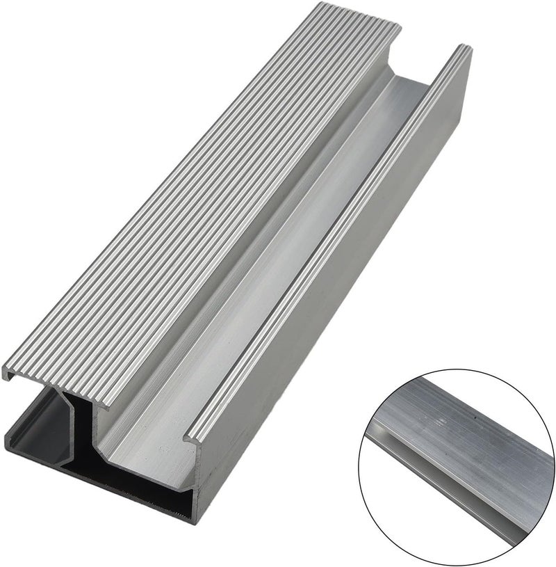Aluminum Alloy Solar Panel Mounting Rail 20cm, Bracket for PV Module Installation, Lightweight Track System for Home Roof Ground Array (Silver)(1pc) - Image 2
