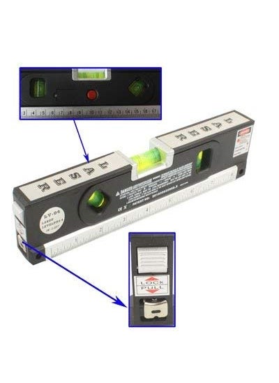 SHB SHB Level Laser Plastic Horizon Vertical Measure Tape Aligner Bubbles Ruler Multifunction Leveler Tool 100 cm Level Laser  - Image 2