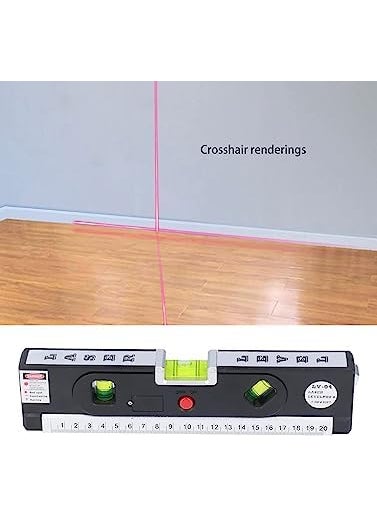 SHB SHB Level Laser Plastic Horizon Vertical Measure Tape Aligner Bubbles Ruler Multifunction Leveler Tool 100 cm Level Laser  - Image 4