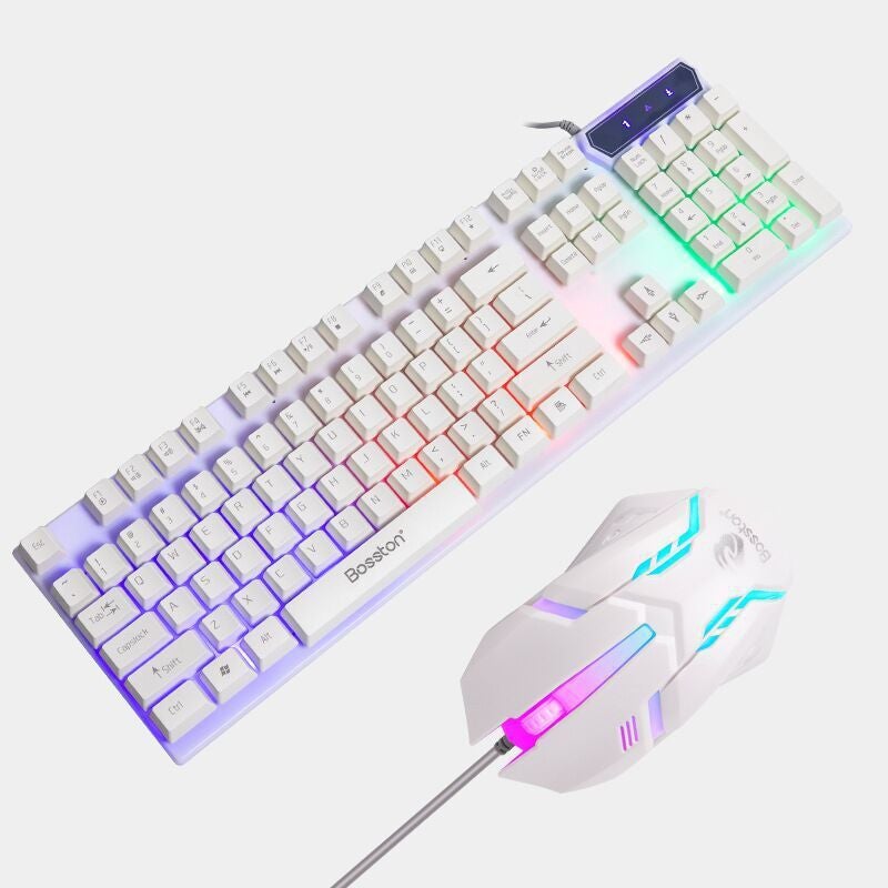 Boston 8310 Wired USB Backlit Keyboard and Mouse Set for Laptop, Gaming, Office - Image 4