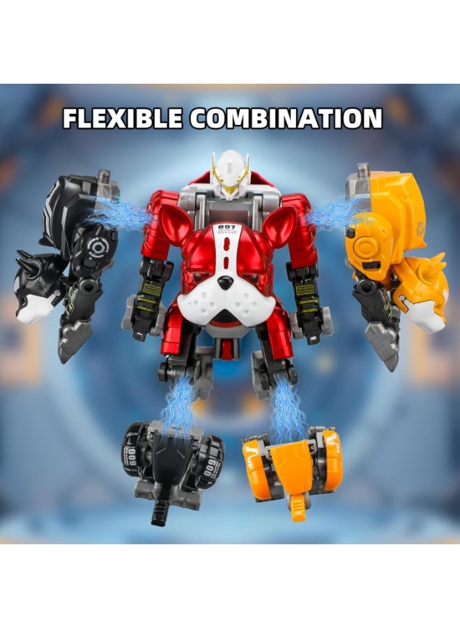 SYOSI 3-in-1 Transforming Robot Toy Set, Animal to Robot Alloy Deformation Kit with 7 Shapes, STEM Educational Building Toy for Kids Ages 4-12, Ideal for Birthday, Christmas and Party Gifts (Multi-Mode) - Image 3