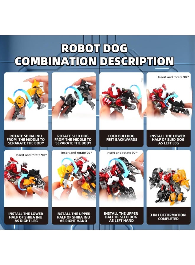 SYOSI 3-in-1 Transforming Robot Toy Set, Animal to Robot Alloy Deformation Kit with 7 Shapes, STEM Educational Building Toy for Kids Ages 4-12, Ideal for Birthday, Christmas and Party Gifts (Multi-Mode) - Image 4