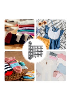 XiuWoo Laundry Air Drying Rack, Waterproof Foldable Clip Hangers, 4 Rod Vacuum Suction Cup Hook, Sucker Hooks Suction Wall Hanger, Multi Purpose Hanger, Hanger for Clothes, Towels, Socks, gray  - Image 5