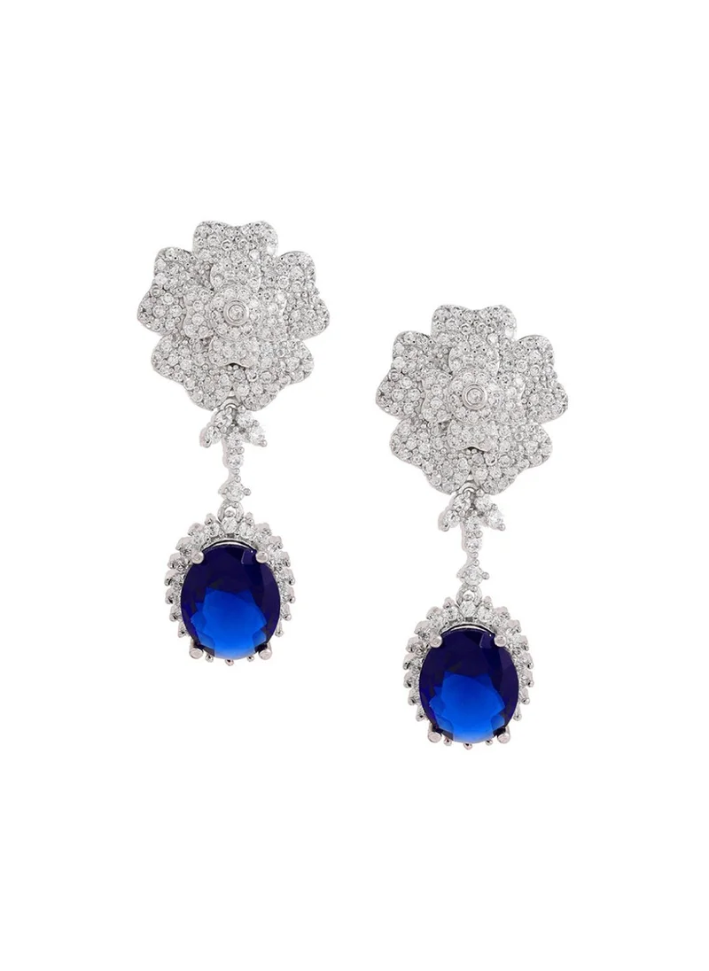 برياسي American Diamond Studded Drop Earrings