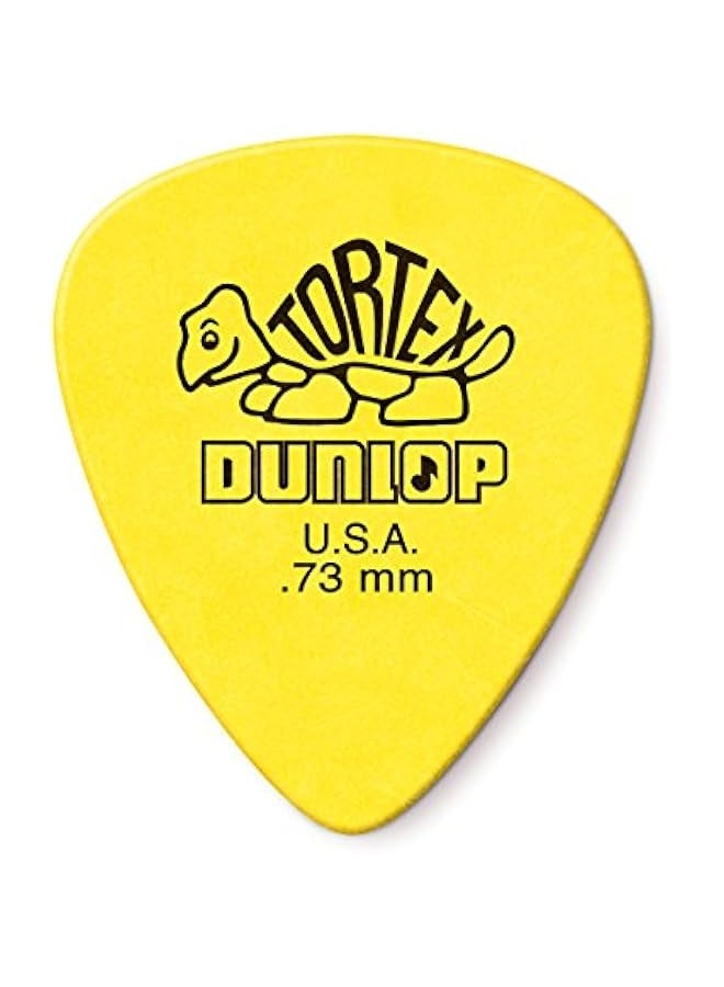 Dunlop Tortex Standard .73mm Yellow Guitar Pick, 24 Pack - Image 1