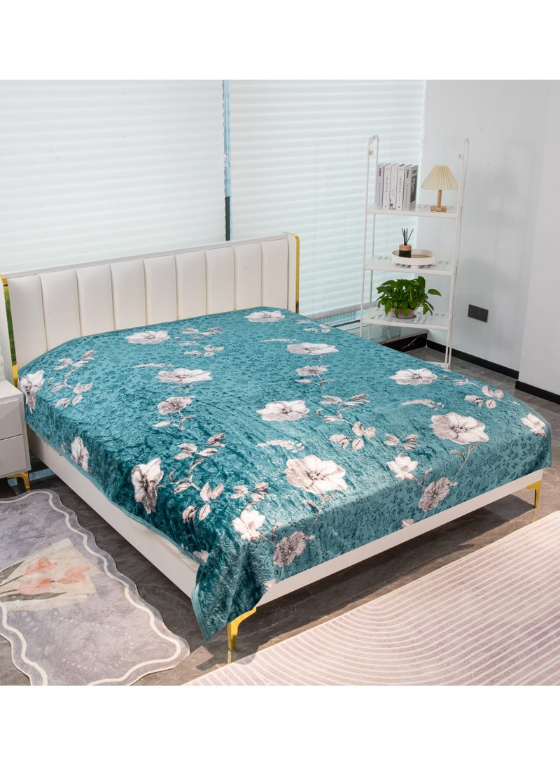Stargold Single Ply Premium Cloudy Blanket Made by 100% Polyester SPUN YARN Obtained from Virgin Polyester Which is Suitable for winter and Rainy Season 155X210CM 5.5LB  - Image 1