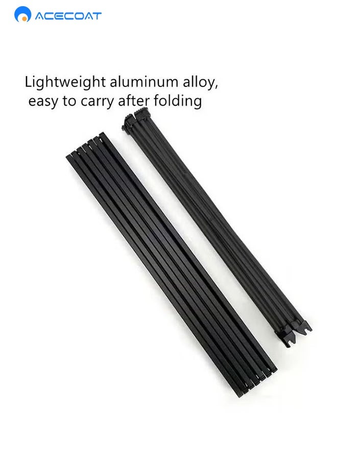 ACECOAT Portable Camping Table Ultralight Aluminum Folding Table Camp For Camping Hiking Backpacking Outdoor Picnic 56cm x 40cm x 41cm Black - Image 4