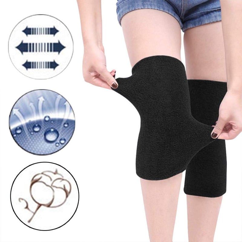 Holiberty Thermal Knee Braces Women Men Elastic Arthritis Knee Compression Sleeve Ski Cycling Leg Warmers Knee Support Pads - Image 2