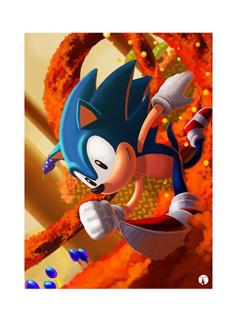 RKN Video Game Sonic Metal Plate Poster Multicolour 15x20centimeter