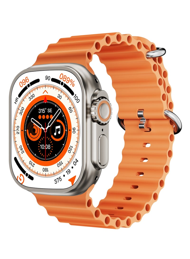 Smart Watch C9 Ultra Health Fitness Tracker Sport Watch 49MM- Orange - Image 1