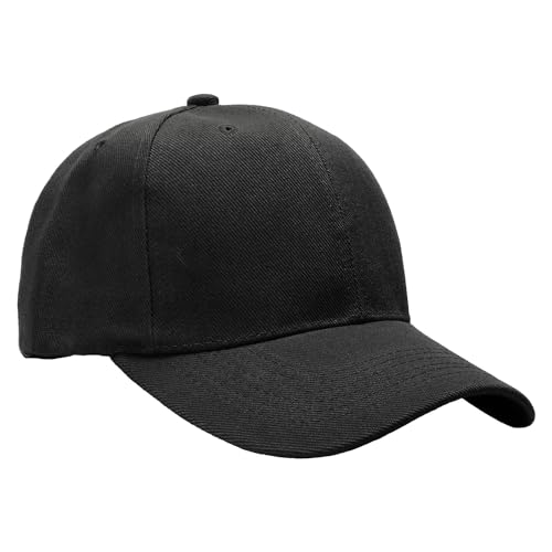 Falari Wholesale Bulk Lot 12-Pack Baseball Cap Adjustable Size Plain Blank Solid Color (12-Pack Black) - Image 3